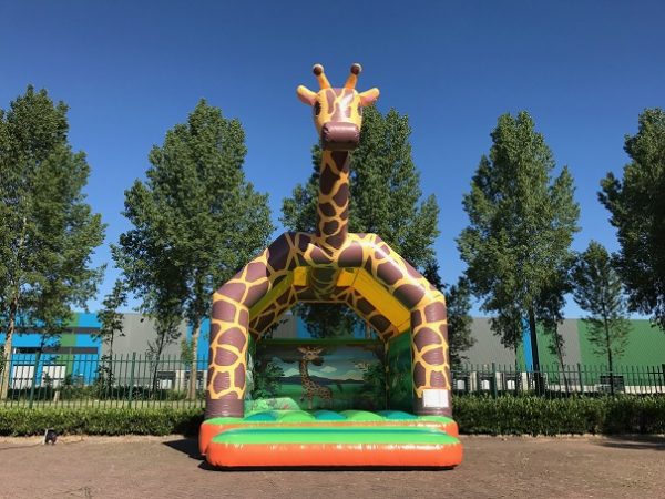 Hüpfburg Super Giraffe mit Dach