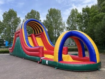 Wasserrutschbahn mit Becken in den Farben grün/rot kaufen