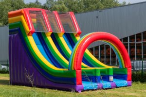 Aufblasbare Rutsche Doppelt Regenbogen kaufen